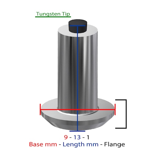 15S Stud 9-13-1 Dimensions