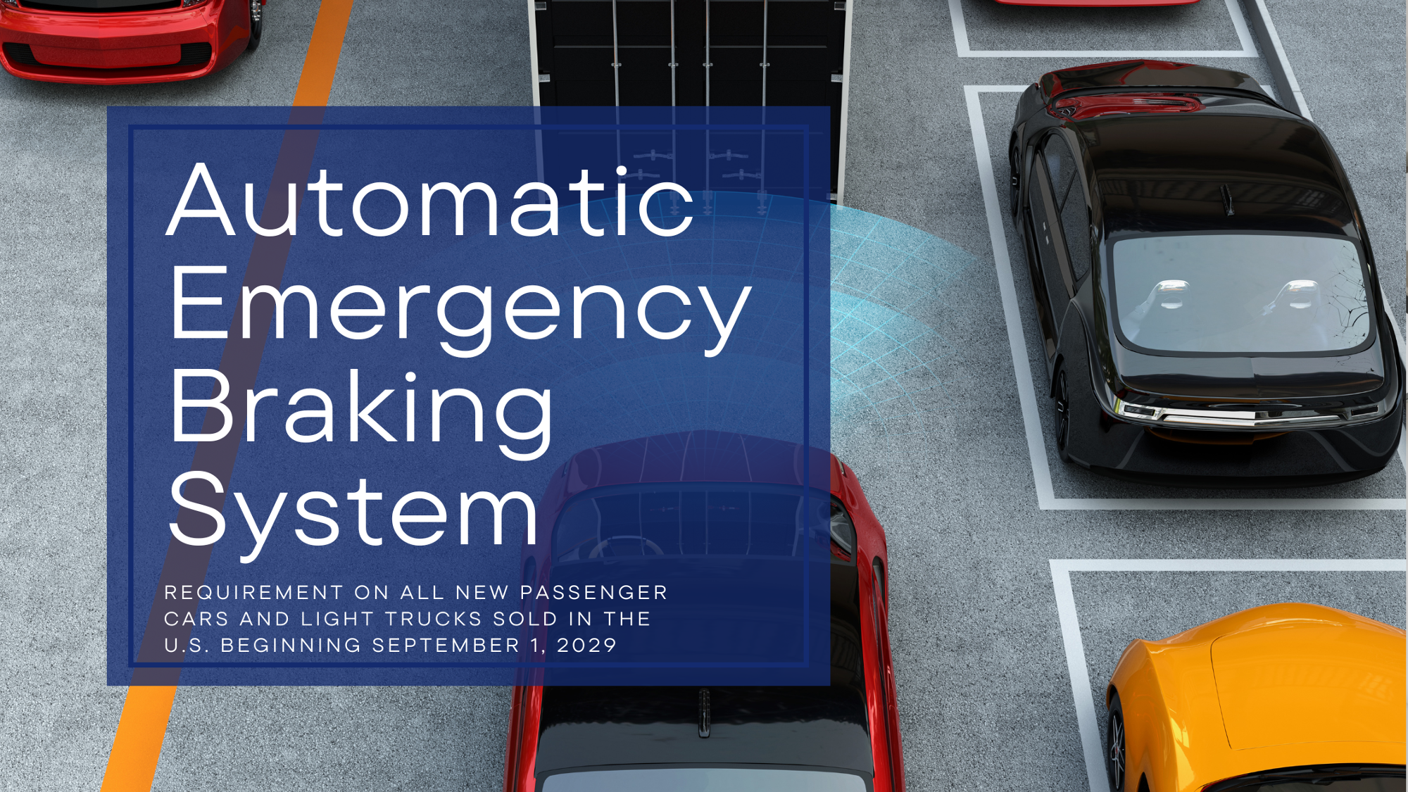 Modern car dashboard showing ADAS system in action