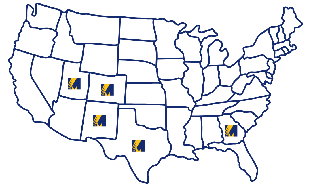 Map of McGee Company warehouse locations across the United States