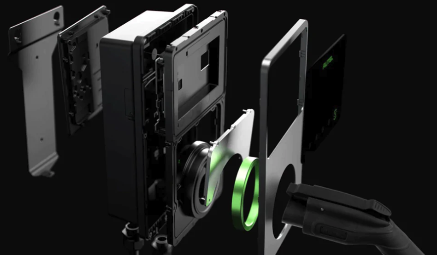 Residential EV charger exploded view
